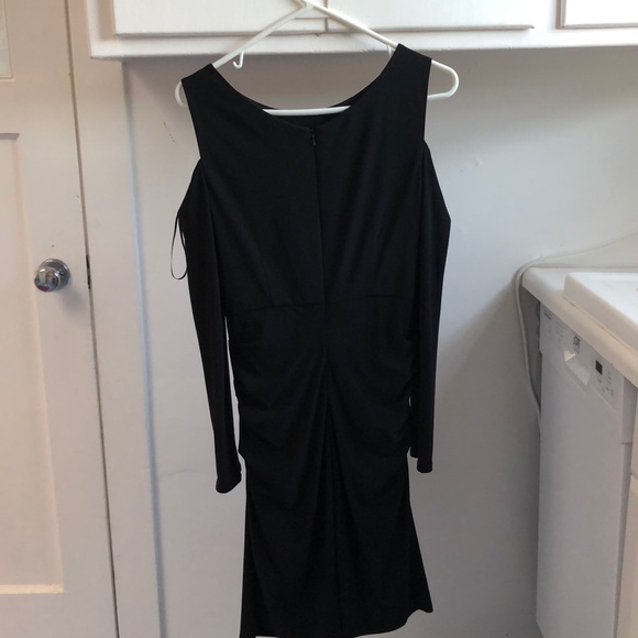 REDUCED!!! LAUNDRY, cold shoulder black dress - Picture 2 of 4